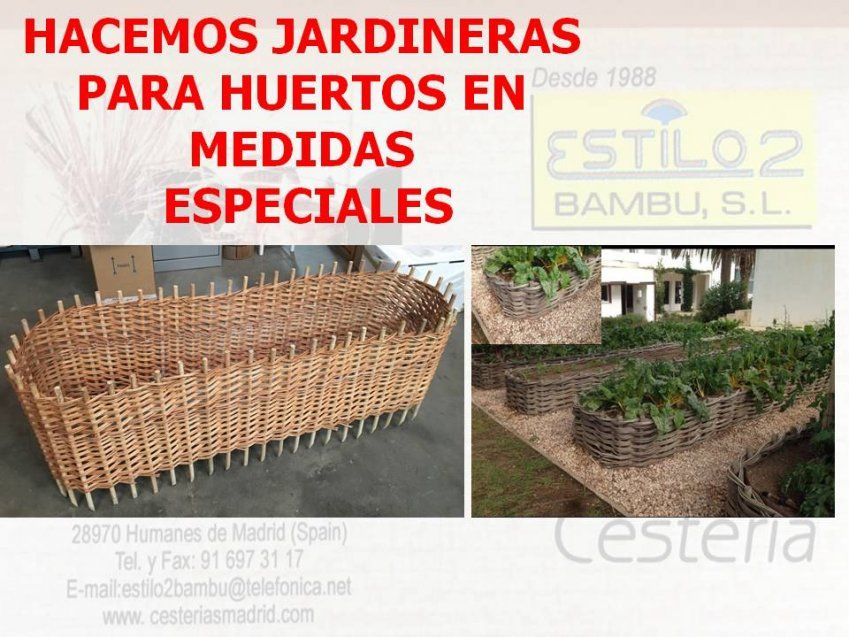 HACEMOS JARDINERAS PARA HUERTOS EN MEDIDAS