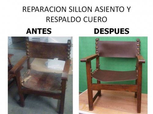REPARACION SILLON ASIENTO Y RESPALDO CUERO